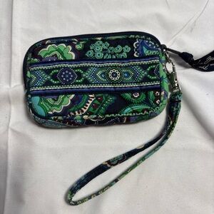 Vera Bradley Green and Blue Wristlet